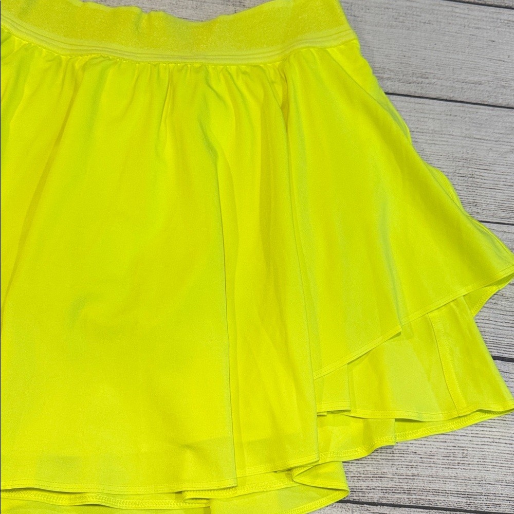 🍋Lululemon Court Rival High-Rise Skirt Long Size 10 Highlight Yellow W8ABUT🍋 - Picture 5 of 16